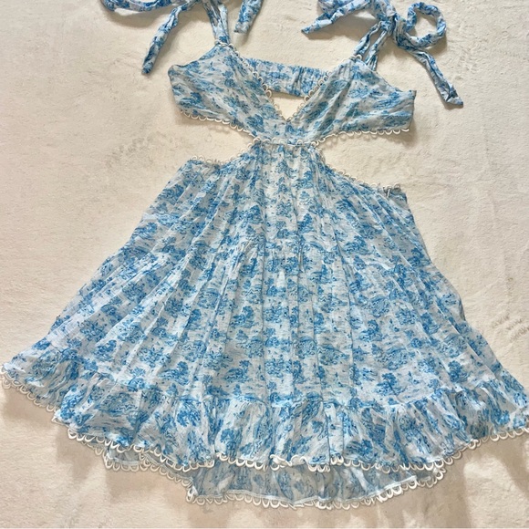 Tularosa Light Blue Floral Mini Dress - Picture 5 of 10